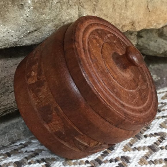 VTG Wood Box India Jewelry Bohemian Trinket - Picture 3 of 6